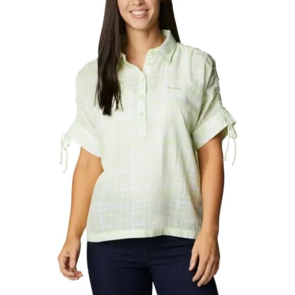Columbia Camp Henry III Short-Sleeve Shirt Light Lime Size Medium - Picture 1 of 10